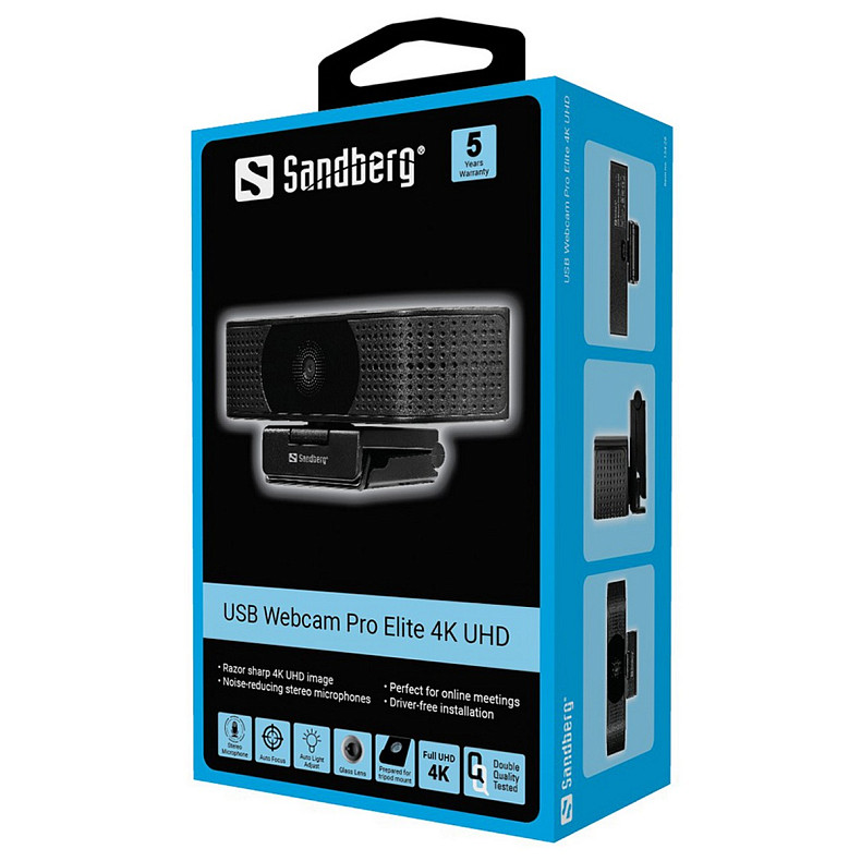 Веб-камера Sandberg Webcam Pro Elite 4K UHD (IMX258) Autofocus USB-A/USB-C