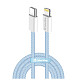 Кабель ColorWay Lightning + Type-C USB (M/M), 3.0 А, 1 м, Blue (CW-CBPDCL061-BL)