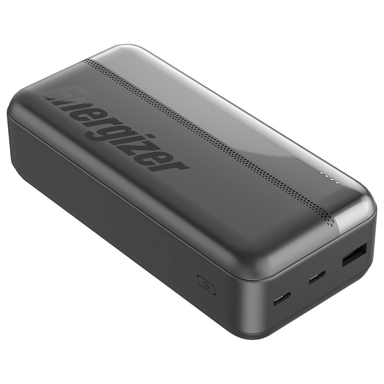 Універсальна мобільна батарея Energizer 30000mAh 15W 3A, USB-А, 2хUSB-C Black