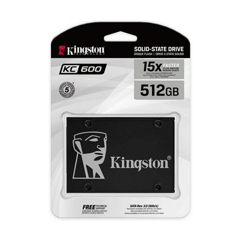 SSD диск Kingston KC600 512GB 2.5" SATAIII 3D TLC (SKC600/512G)