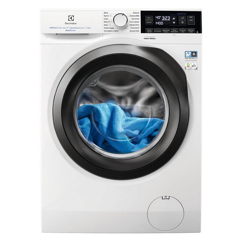 Стир. маш. Electrolux EW6F348SAU с функц. пара/фронт загр/8 кг/1400 об мин/А+++-30%/инверт./AutoDose