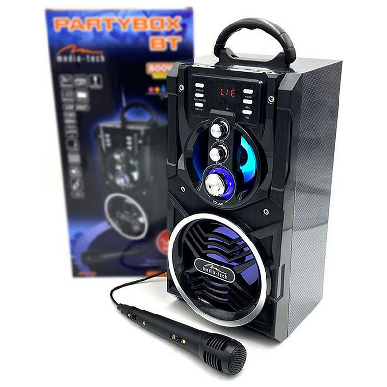 Акустична система 1.0 Media-Tech 18W, Bluetooth/FM/AUX/SD/USB/КАРАОКЕ чорна