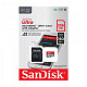 Карта памяти MicroSDXC 256GB UHS-I Class 10 SanDisk Ultra A1 R150MB/s + SD-adapter