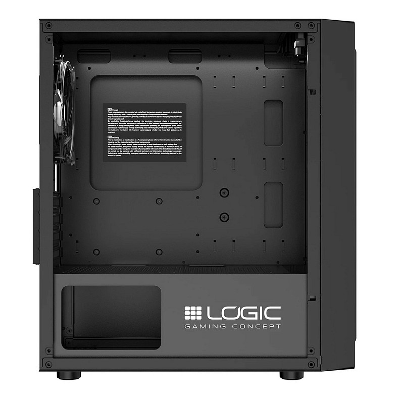 Корпус LogicConcept ATOS MESH+GLASS ARGB fans 3x120mm BLACK без БЖ mATX