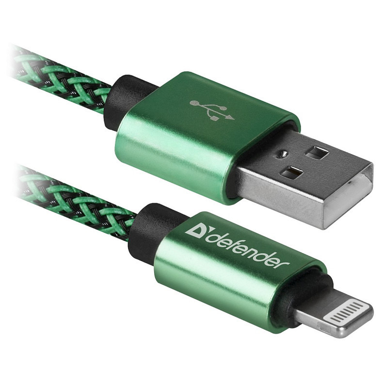 Кабель USB AM-Lightning M, 1.0 м, зелений, 01-03T PRO Defender