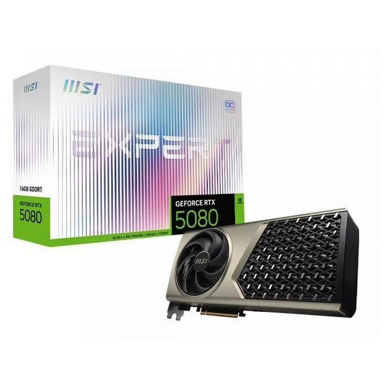 Видеокарта MSI GeForce RTX 5080 Expert OC 16GB GDDR7 (GeForce RTX 5080 16G EXPERT OC)