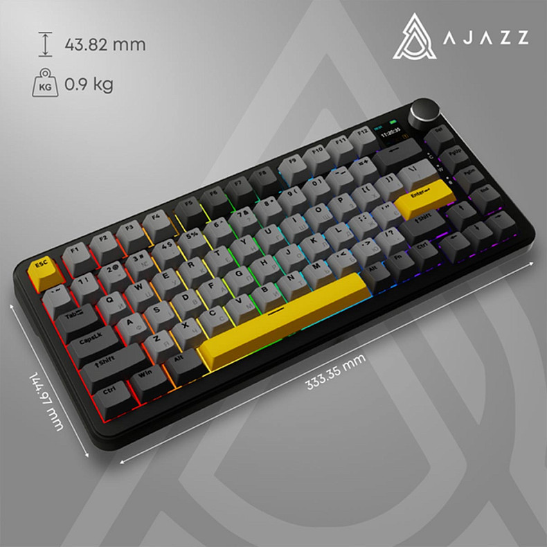 Клавиатура Ajazz AK820 MAX Magnetic switches - Black (AK820MAX-M-BGY)