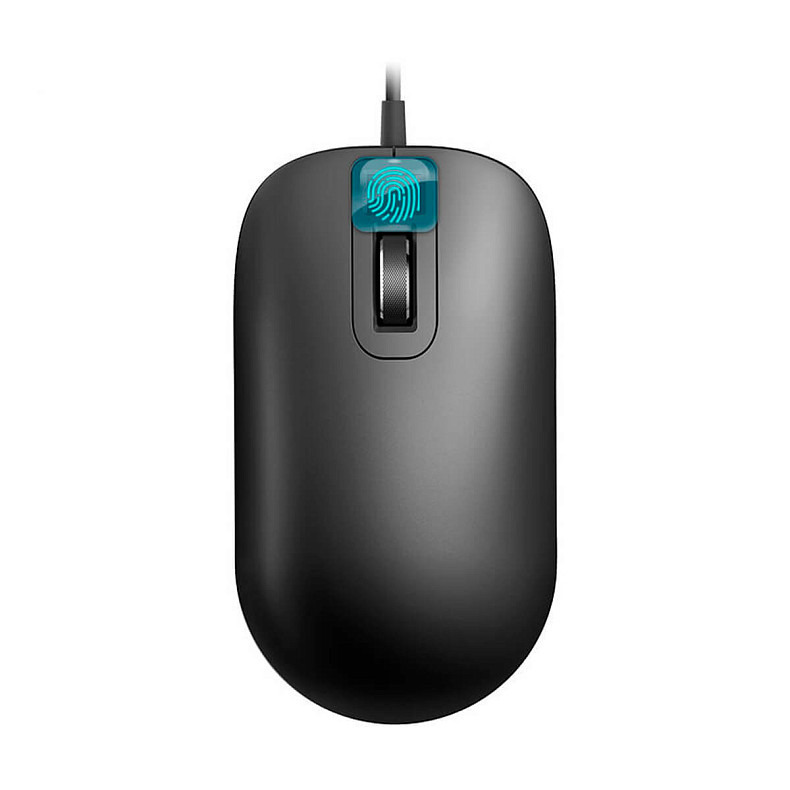 Мышь со сканером отпечатка Xiaomi Jessis J1 Fingerprint Identification Mouse USB Black