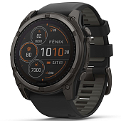 Спортивные часы GARMIN Fenix 8 51mm Sapphire Solar Carbon Gray DLC Titanium with Black Silicone Band Спортивные часы GARMIN Fenix 8 51mm Sapphire Solar Carbon Gray DLC Titanium with Black Silicone Band