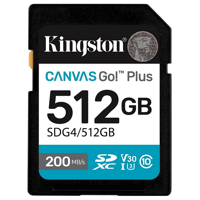 Карта памяти Kingston SD 512GB C10 UHS-I U3 V30 R200/W160MB/s