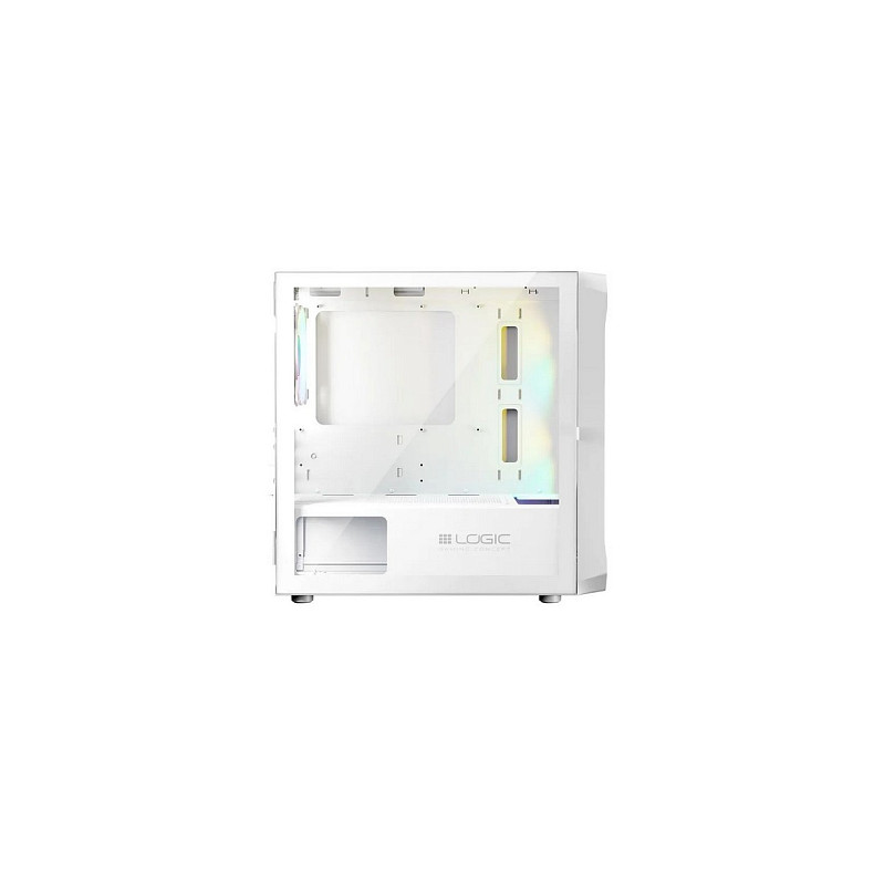 Корпус LogicConcept portos mesh+glass argb fans 4x120mm white без БП ATX