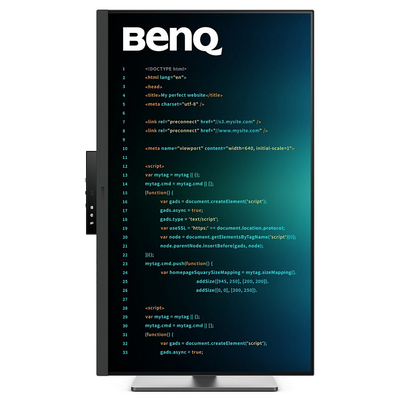 Монітор BenQ 31.5" RD320U, 4K, IPS, 2хHDMI, DP, USB- C, USB-hub, HAS, Pivot, кол.