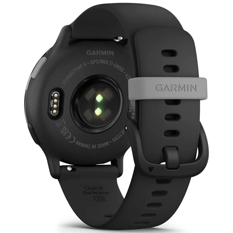 Спортивний годинник GARMIN Vivoactive 5 Slate Aluminum Bezel with Black Case and Silicone Band