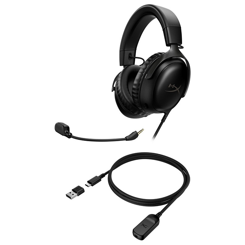 Навушники HyperX Cloud III 3.5mm/USB-A/USB-C Black (727A8AA)