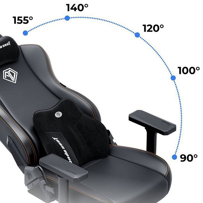 Кресло игровое Anda Seat Kaiser 3E Black PVC Size XL (AD23YC-XL-08-B-PV/C-B01)