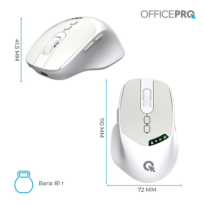 Мышь OfficePro M520W White