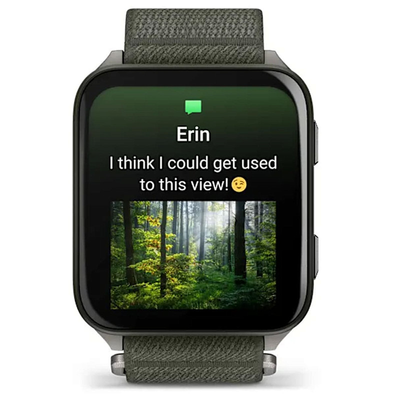 Смарт-годинник Garmin Venu X1 Moss with Titanium Caseback and Moss ComfortFit Nylon Band (010-02980-01)