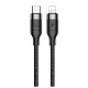 Кабель Usams US-SJ350 USB Type-C - Lightning, 1.2 м, Black (SJ350USB01)