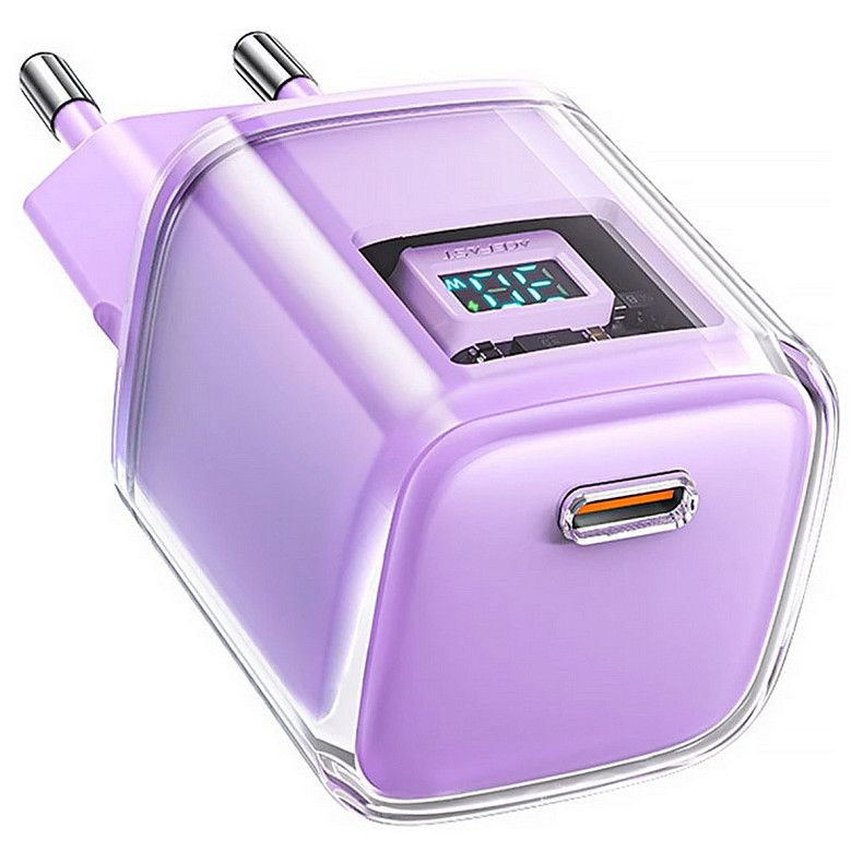 Зарядное устройство 1xUSB-C 30W Gan A53 Fast Charger alfalfa purple Acefast