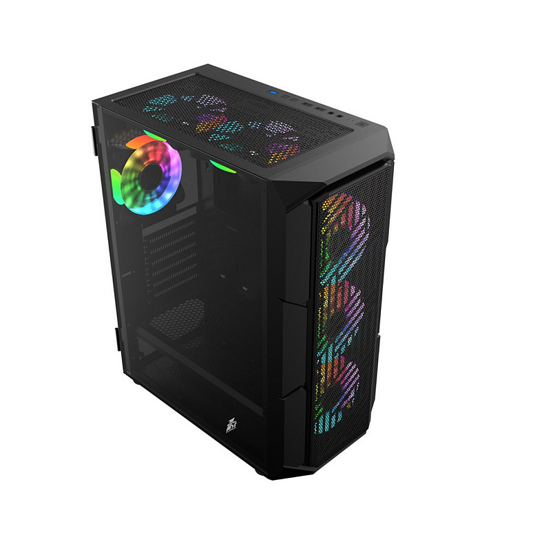 Корпус 1stPlayer XF-BK-4F7 Black без БП