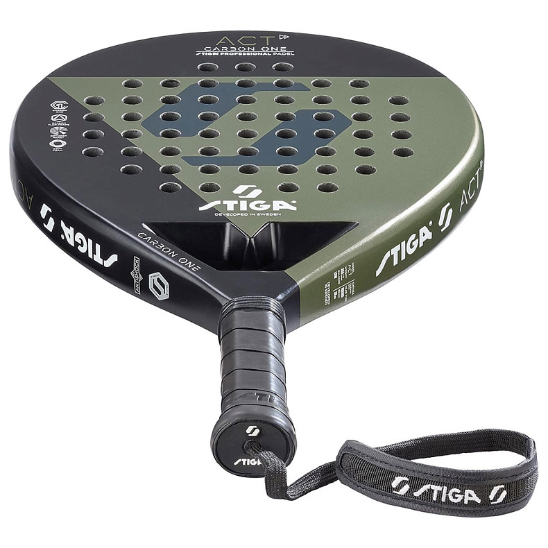 Ракетка для падел тенниса Stiga Racket ACT Black/Olive Green (2202-0919-01)