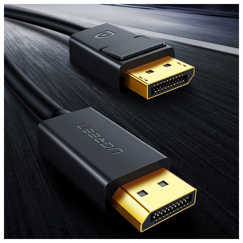 Кабель DP V1.2 Male to Male Cable 4K@60Hz; 2K@144Hz 3m UGREEN DP102 Черный