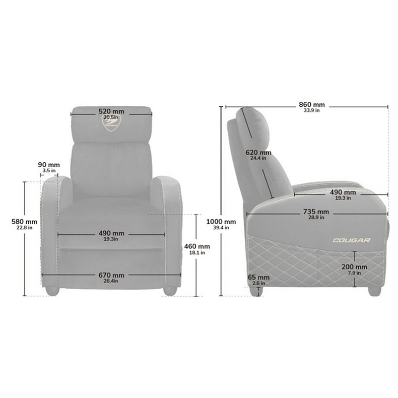 Кресло для геймеров Cougar Ranger ELITE navy blue