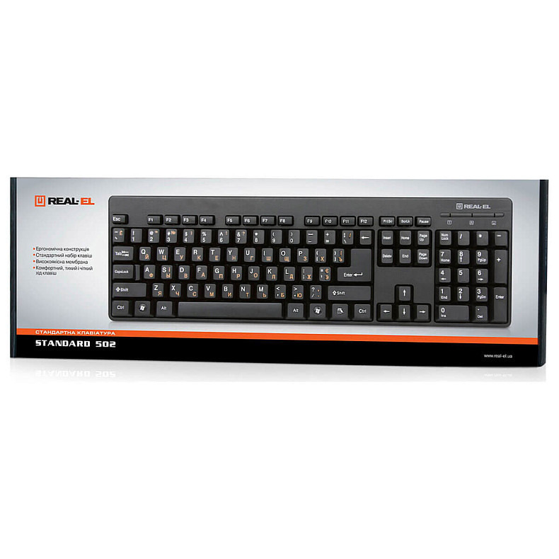 Клавиатура REAL-EL Standard 502 Black USB