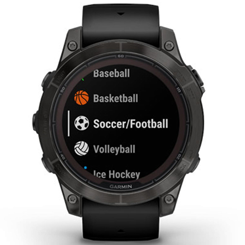 Спортивний годинник GARMIN Fenix 7 Pro Sapphire Solar Carbon Gray DLC Titanium with Black Silicone