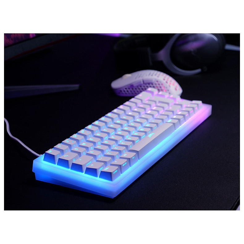 Клавіатура Xtrfy K5 68 keys Kailh Red Hot-swap RGB White (K5-RGB-CPT-TPWHITE-R-UKR)