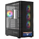 Корпус Modecom VOLCANO AQ500 ARGB MIDI FRONT LCD 6,2”, 4x120mm fans BLACK без БЖ ATX