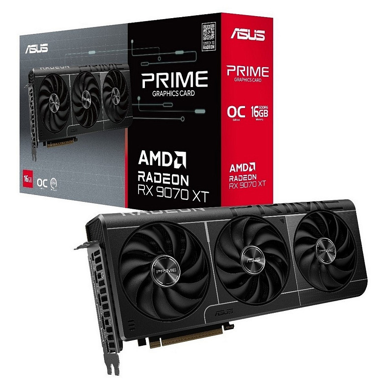 Відеокарта Asus Prime OC Radeon RX 9070 XT 16GB GDDR6 (PRIME-RX9070XT-O16G)