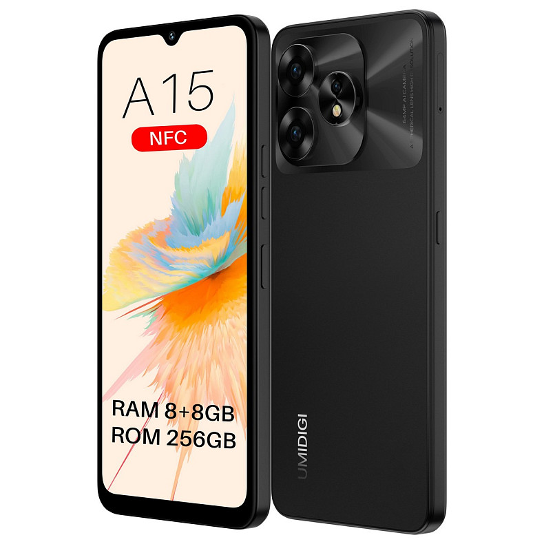 Смартфон UMIDIGI A15 8/256GB Graphite Black (6973553523095)