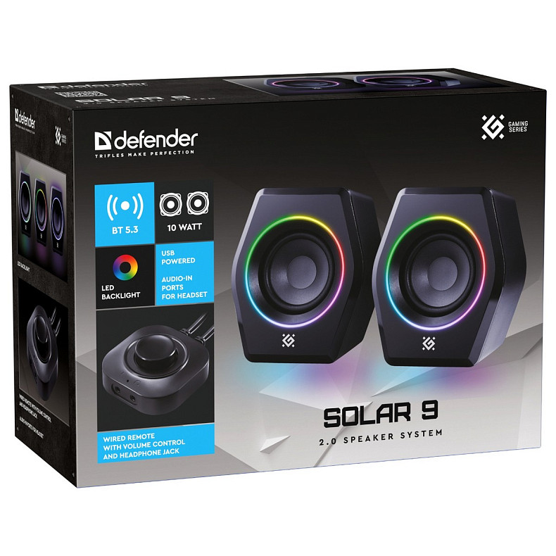 Акустичні колонки Defender Solar 9 RGB Black (65939)