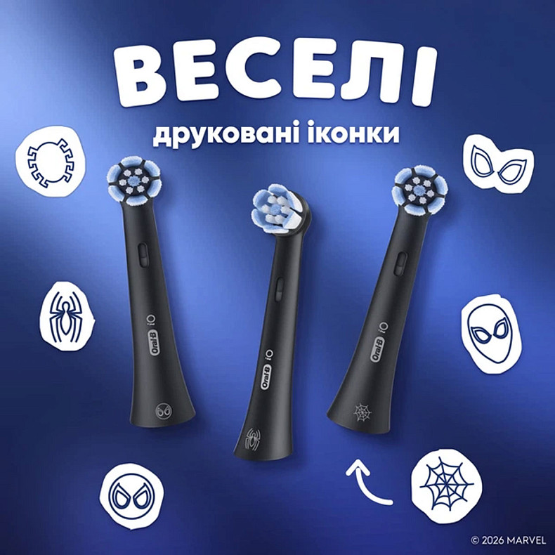 Насадки для электр. зубной щетки Oral-B iO RB SBKF-4 Spider-Man (4)