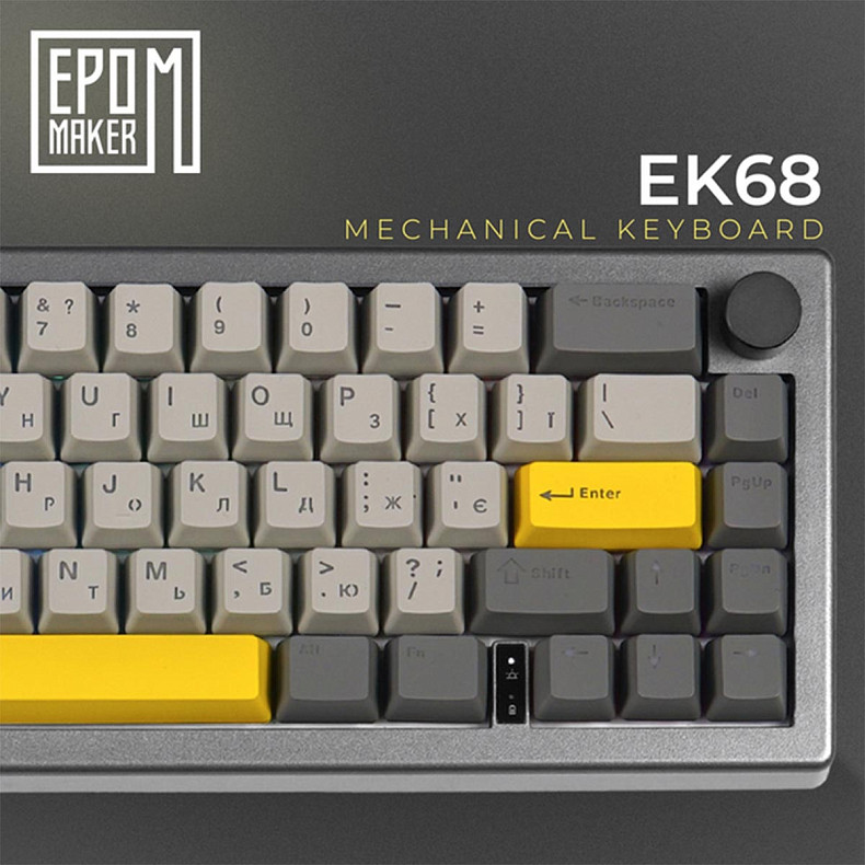 Клавіатура EPOMAKER EK68 Budgerigar V2 Black (EK68-B-BV2)