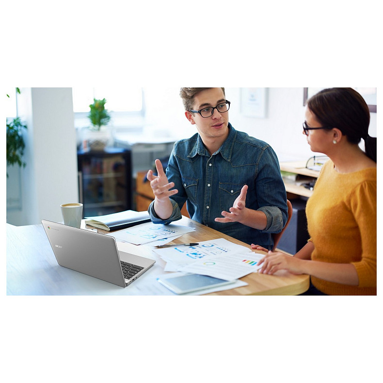 Ноутбук Acer Chromebook CB311-12H 11" IPS, Intel C N100, 8GB, F128GB, UMA, ChromeOS, серебристый