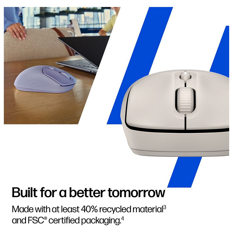 Мышь HP 400 Quiet, WL/BT, maple