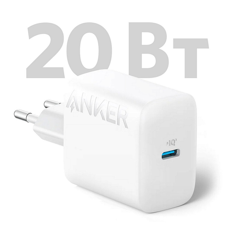 Мережева зарядка ANKER PowerPort 312 - 20W USB-C (Білий)