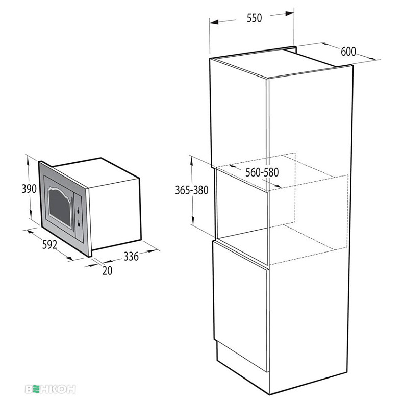 Микроволновая печь встроенная Gorenje BM 235 CLI