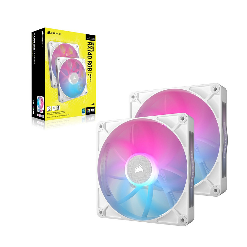 Вентилятор Corsair iCUE Link RX140 RGB PWM White Dual Pack (CO-9051024-WW)
