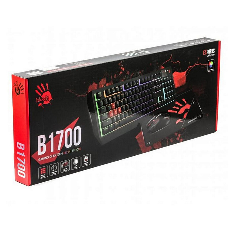 Комплект (клавіатура, миша) A4Tech B1700 Bloody Black