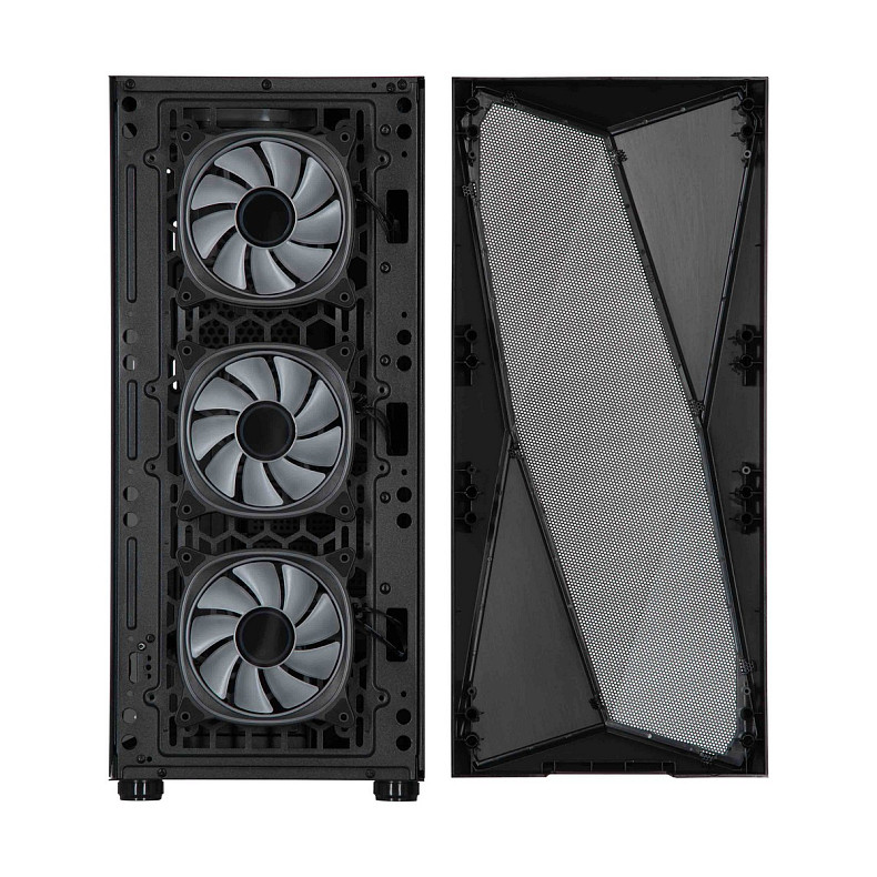 Корпус 2E GAMING Aruba G3313B, без БП 1xUSB3.0, 2xUSB2.0, 5x120мм ARGB, VGA 300мм, LCS ready, HUB, T