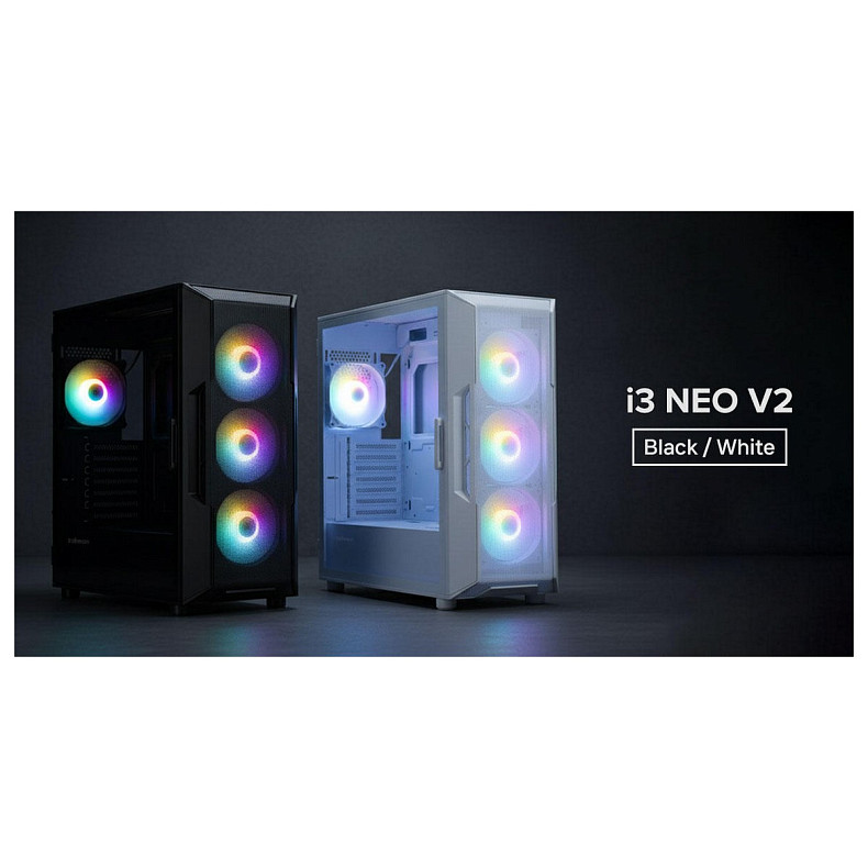 Корпус Zalman I3 Neo V2 без БЖ 2xUSB3.0, 1x Type C, 4x120мм RGB, VGA 400мм, LCS ready, TG Side Panel