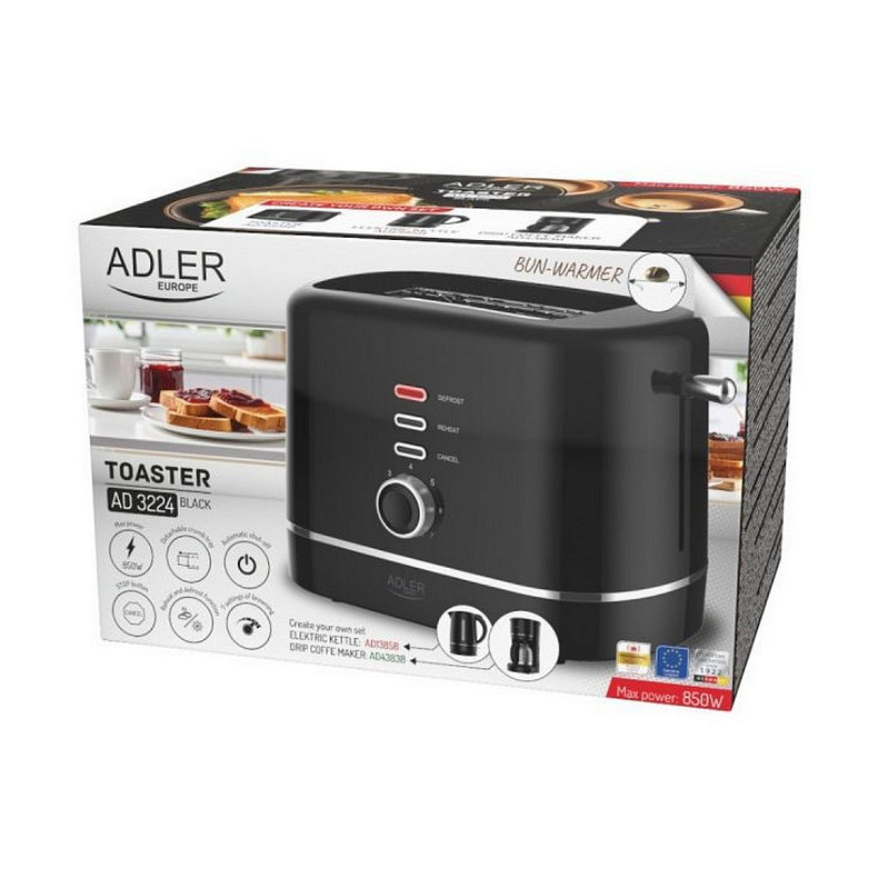 Тостер Adler AD 3224 black