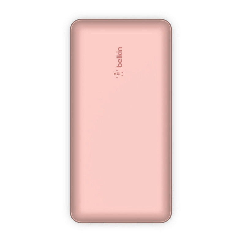 Універсальна мобільна батарея Power Bank Belkin 20000мА·год 15Вт, 2хUSB-A/USB-C, рожевий