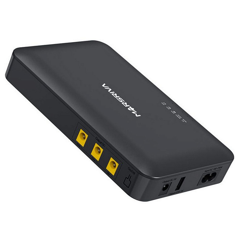 ДБЖ Marsriva DC UPS для роутерів KP1Ultra 240VAC,4хDC+USB OUT, 2x5V/9V/2x12V2.5A 30W 16000Ah Li-Pol