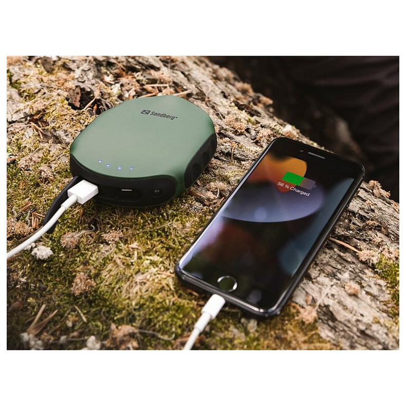 УМБ Sandberg Survivor 10000mAh, 2xUSB, IPX6, мини-компас и фонарик