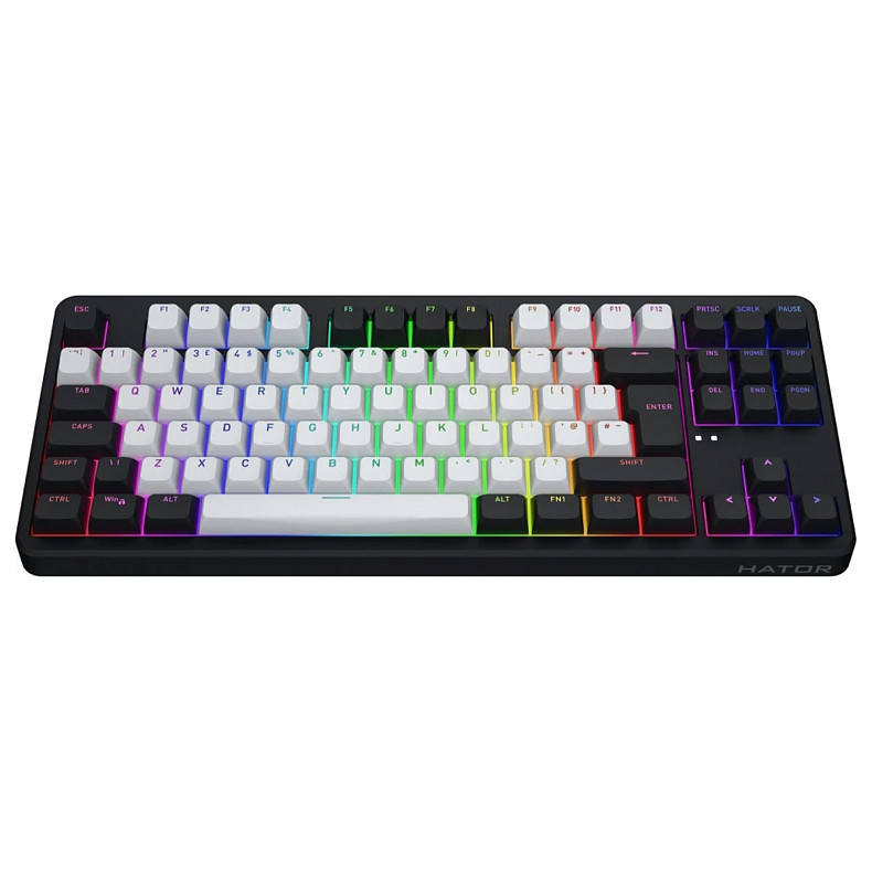 Клавіатура HATOR Rockfall 3 Mecha TKL wireless orange (HTK850EU) black, UK-ISO, QMK/VIA