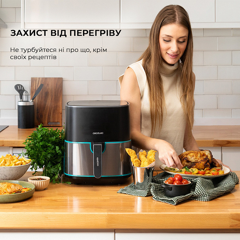 Мультипечь (аэрогриль-фритюрница) CECOTEC Cecofry Fantastik Inox 5500 Acc Kit